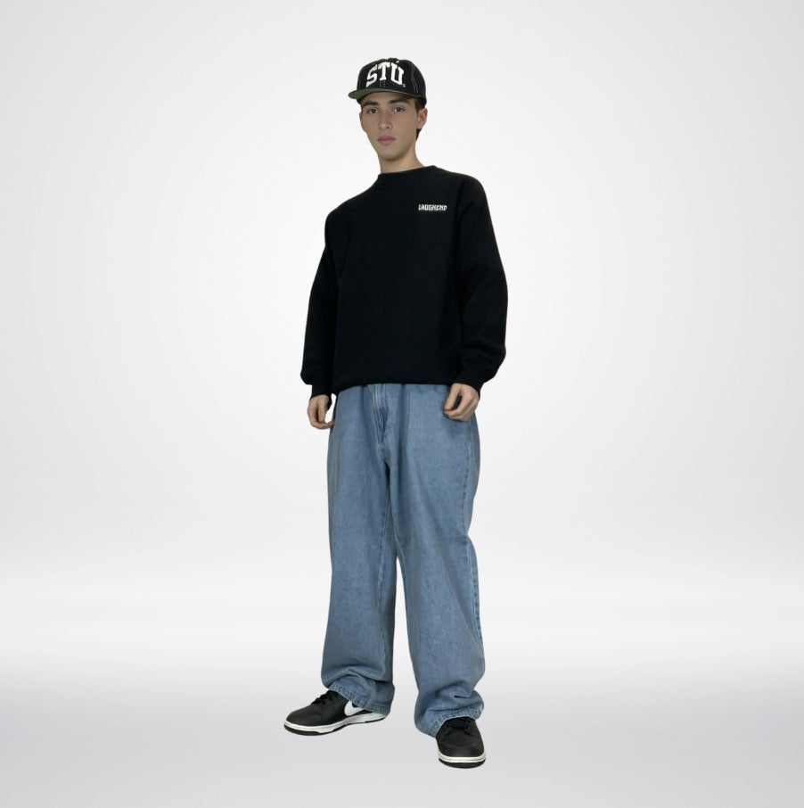 POINTED LOGO SWEATSHIRT (BLACK)